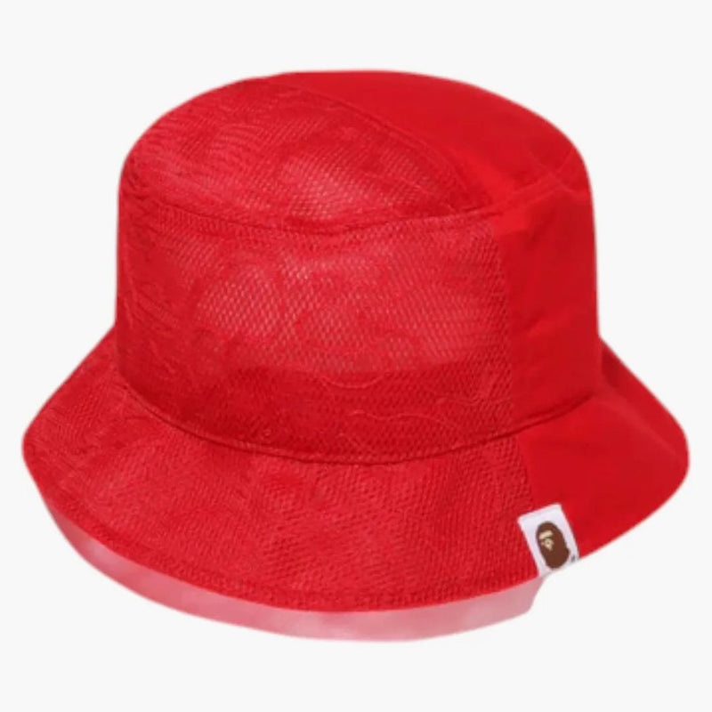 Bape Half Mesh Bucket has red
