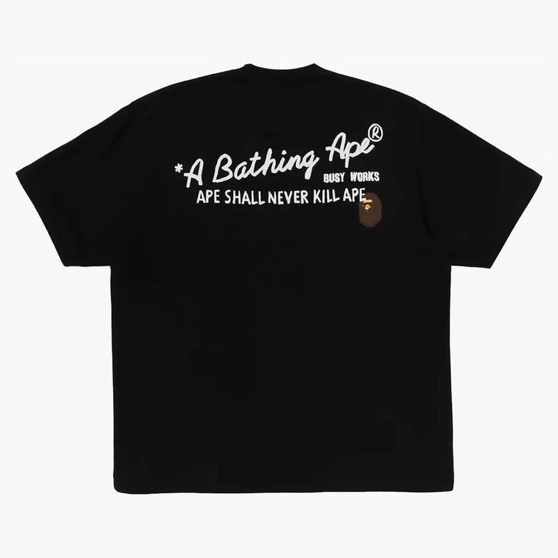 Bape ruční kresba bape uvolněná fit čaj černá