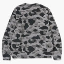 Bape Heather Gray Camo Ape Head One Point Crewneck Gray