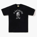 Bape Heather Gray Camo College Tee Black