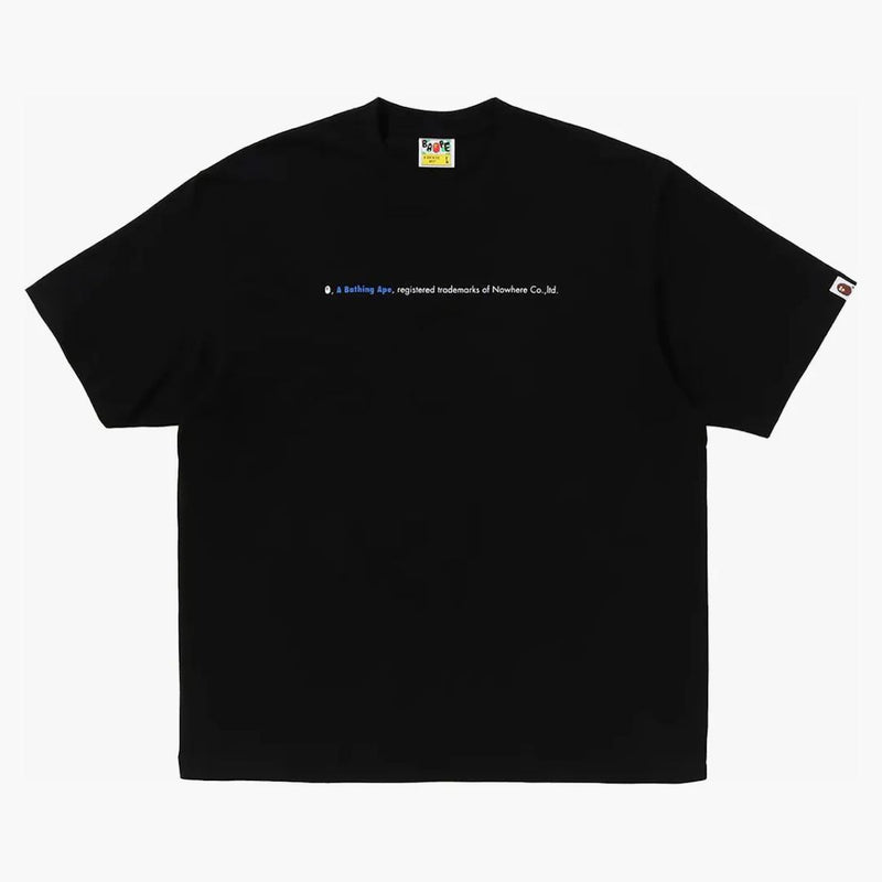 BAPE Zdůraznit logo uvolněné fit čaj černé