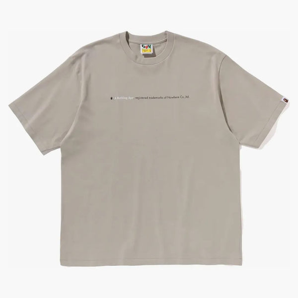 BAPE Zdůraznit logo uvolněné fit čaj šedá