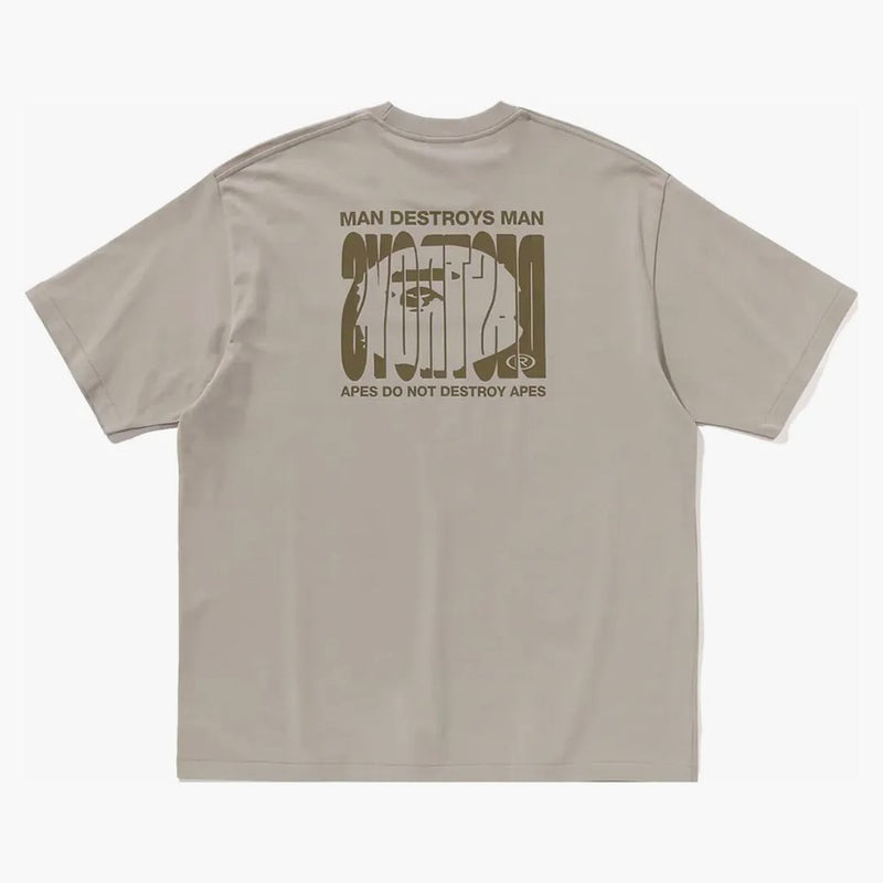 BAPE Zdůraznit logo uvolněné fit čaj šedá
