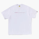 Bape destacado logotipo de ajuste relajado camiseta blanca