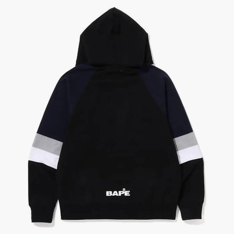 BAPE Hockey Graphic Relajado Fit Full Zip Soodie Black