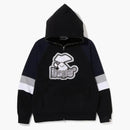 Bape Hockey Graphic Relaxed Fit Full Zip Hoodie Black