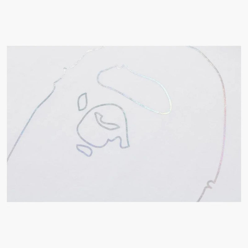 Bape HOLOGRAM BY BATHING OUTLINE TEE White