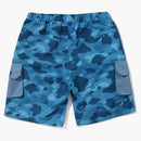 Bape Honeycomb Camo Cargo Shorts Blue