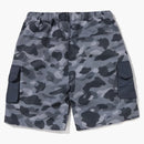 Bape Honeycomb Camo Cargo Shorts Grey