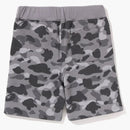 Bape Honeycomb Camo Shark Sweat Shorts Gray