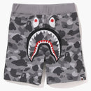Bape Honeycomb Camo Shark Sweat Shorts Gray
