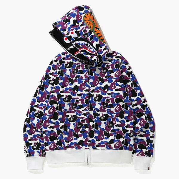 Bape Hong Kong 14th Anniversary Shark Full Zip Hoodie Purple