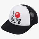 Bape I Love Bape Mesh Cap Black