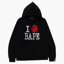 Bape I Love Bape Pullover Hoodie Black