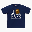 Bape I Love Bape Tee Navy