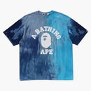 Bape Ice Dye College uvolněná fit tee modrá