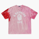 Bape Ice Dye College Relaxed Fit Tee Pink