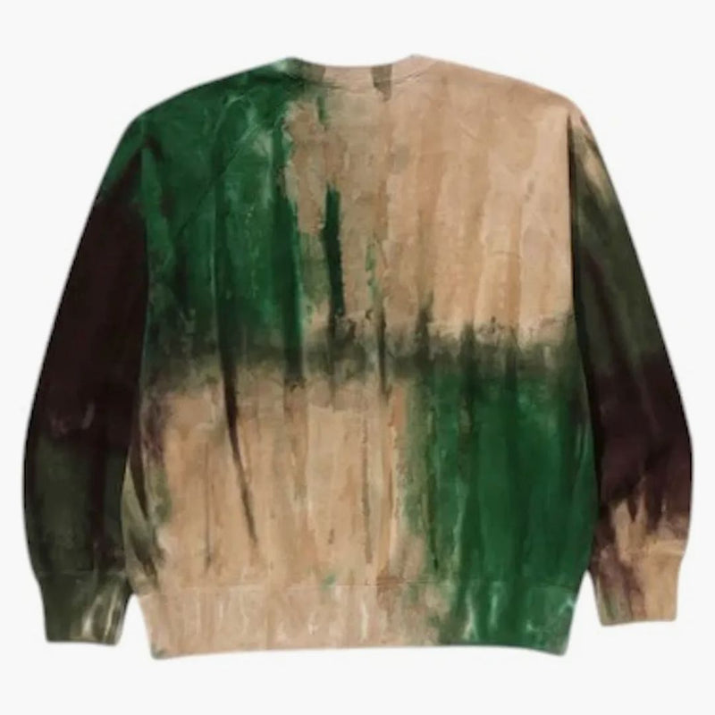 BAPE Ice Dye Sta College Relaxed fit crewneck Green