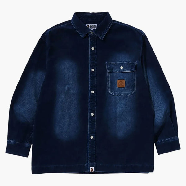 Bape Indigo Dye Corduroy L/S Shirt Indigo Blue
