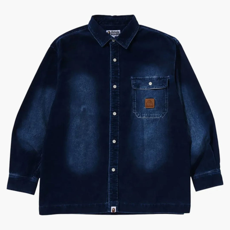 Bape Indigo Dye Corduroy L/S Shirt Indigo Blue