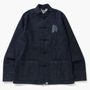 Bape Indigo Tiger Shark China Jacket Indigo