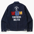 Bape Indigo Tiger Shark Jacket Indigo