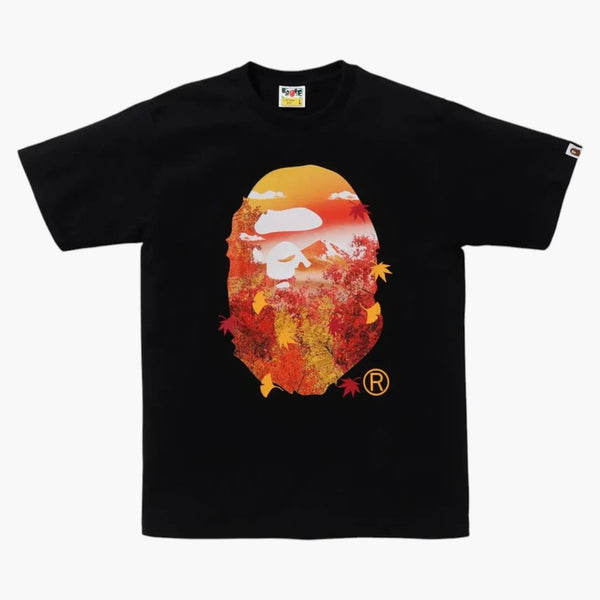 Bape Japan Autumn Photo Ape Head Tea Nero