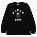 Bape Japan College City L/S Tea Black