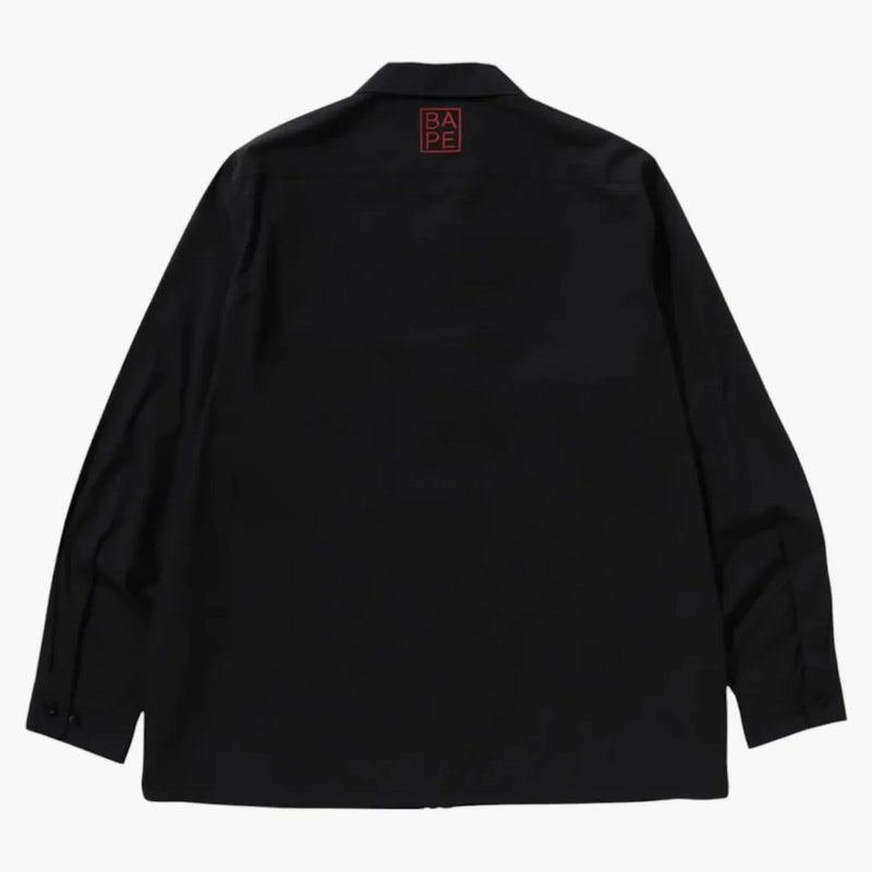 Bape Japan Culture Tiger and Dragon Open Collar Shirt Black