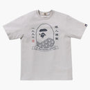 Bape Japanese Ape Head Tee Grey