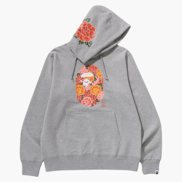 Bape Japanese Peny Pullover Hoodie Grey