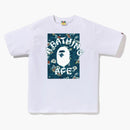 Bape Japanese Tattoo Camo on College Tee White/Blue