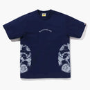 Bape Japanese Tattoo Side Big Ape Head Tee Navy