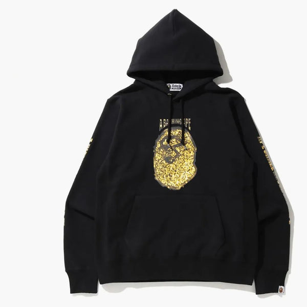 Bape Jewelry Motif Wide Pullover Hoodie Black