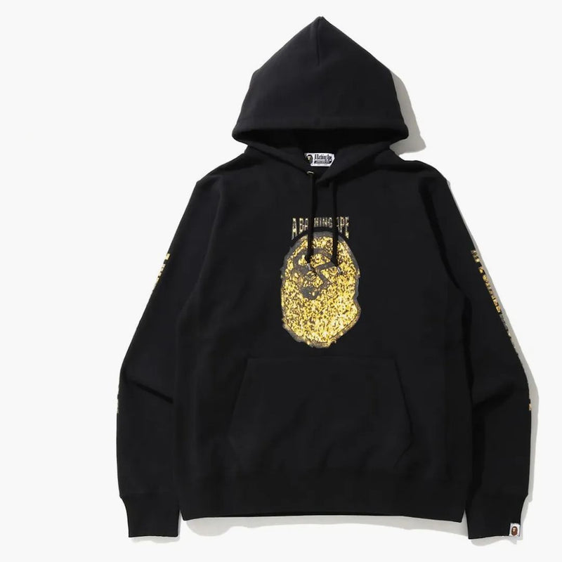 Bape Jewelry Motif Wide Pullover Hoodie Black