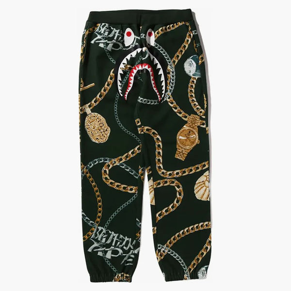 Bape Jewels Shark Shark Stoppant Green