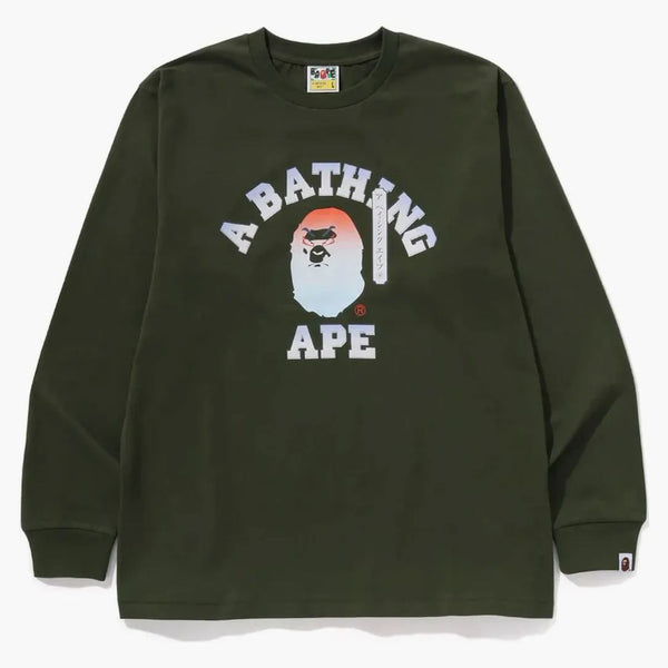 Bape Kabuki Head L/S Tea OliveDrab