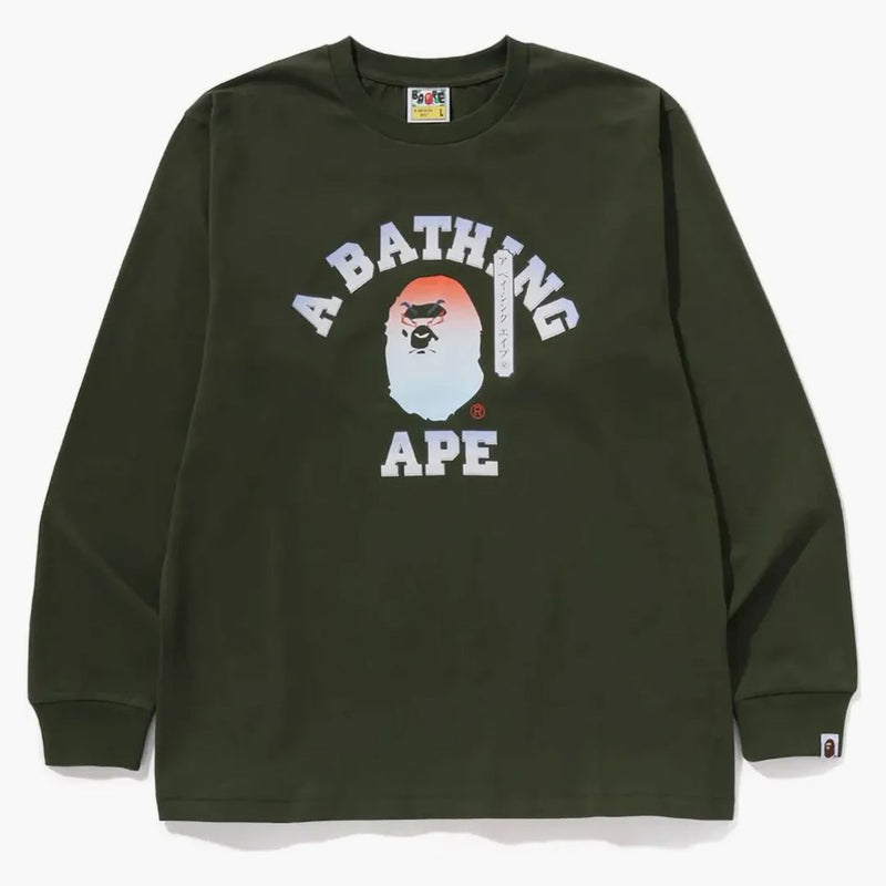 Bape Kabuki Head L/S Tea OliveDrab