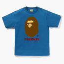 Bape katakana di bagno blu scimmia