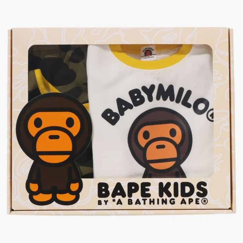 Bape Kids 1st Camo Baby Milo Baby Gift Set Green