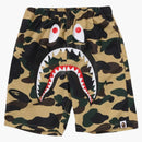 Bape Kids 1st Camo Shark Beach Shorts Yellow