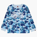 BAPE KIDS ABC CAMO L/S TEA (SS25) Blue