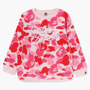 Bape Kids Abc Camo L/s Tee (ss25) Pink