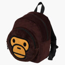Bape Kids Baby Milo Boa Backpack Brown