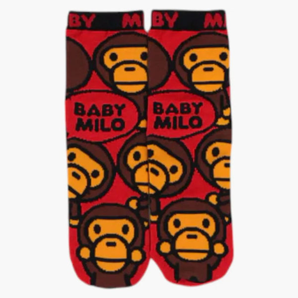 Bape kids baby milo calze rosse