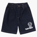 Bape Kids Baby Milo Track Shorts Denim