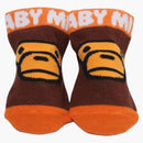 Bape Kids Milo Face Baby Socks Brown