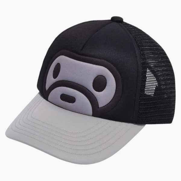 Bape Kids Milo Face Mesh Cap Black