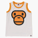 Bape Kids Milo Face Tank Top White