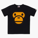 Bape Kids Milo Face Tee Black